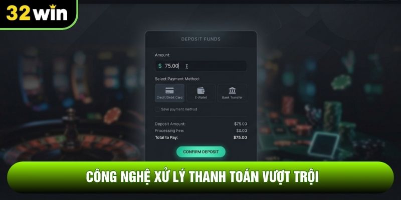 Công nghệ xử lý thanh toán vượt trội
