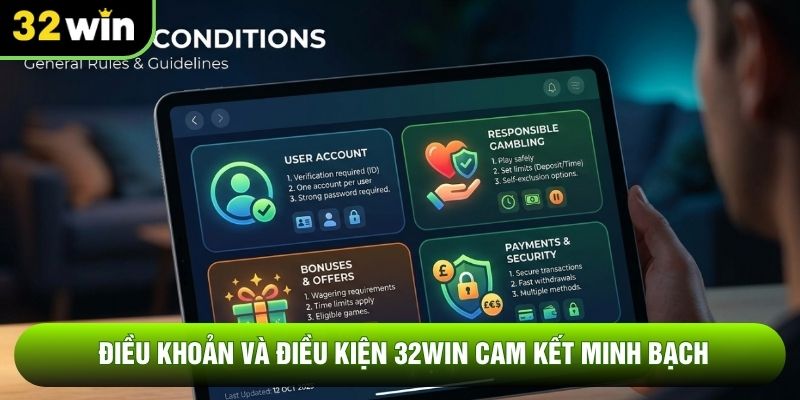 Điều khoản và điều kiện 32WIN cam kết minh bạch