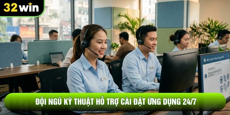 Đội ngũ kỹ thuật hỗ trợ cài đặt ứng dụng 24/7
