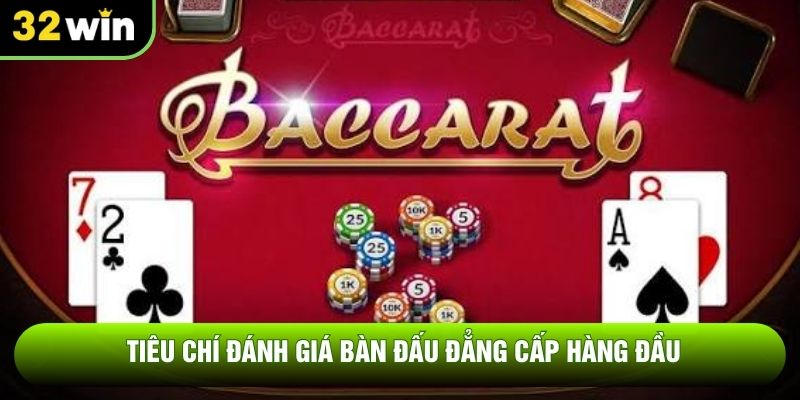 Tiêu chí đánh giá bàn đấu đẳng cấp hàng đầu